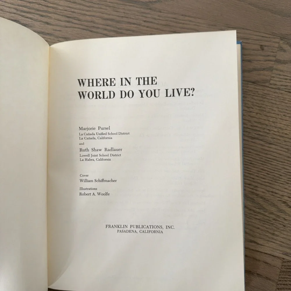 Where in the World Do You Live? Rare OOP California School Curriculum 1967